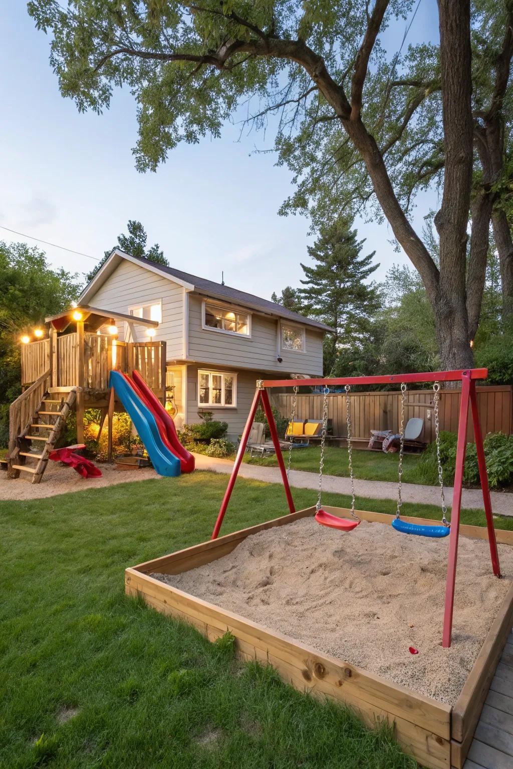 A child-friendly play area that keeps kids entertained.