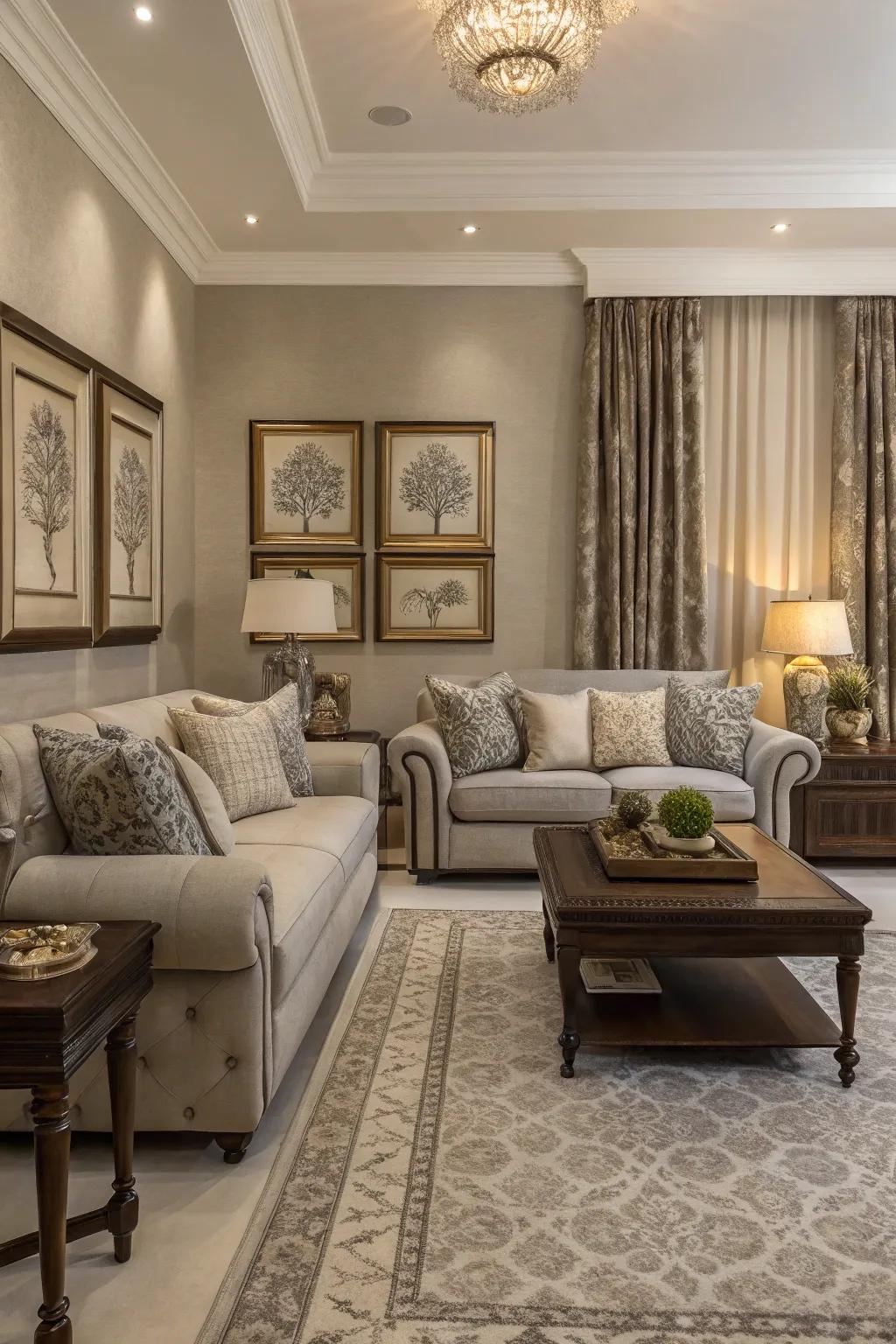 Symmetrical layouts provide a sense of order and equilibrium.