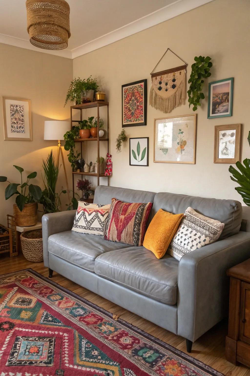 Diverse elements fashioning a unique and personalized family space.