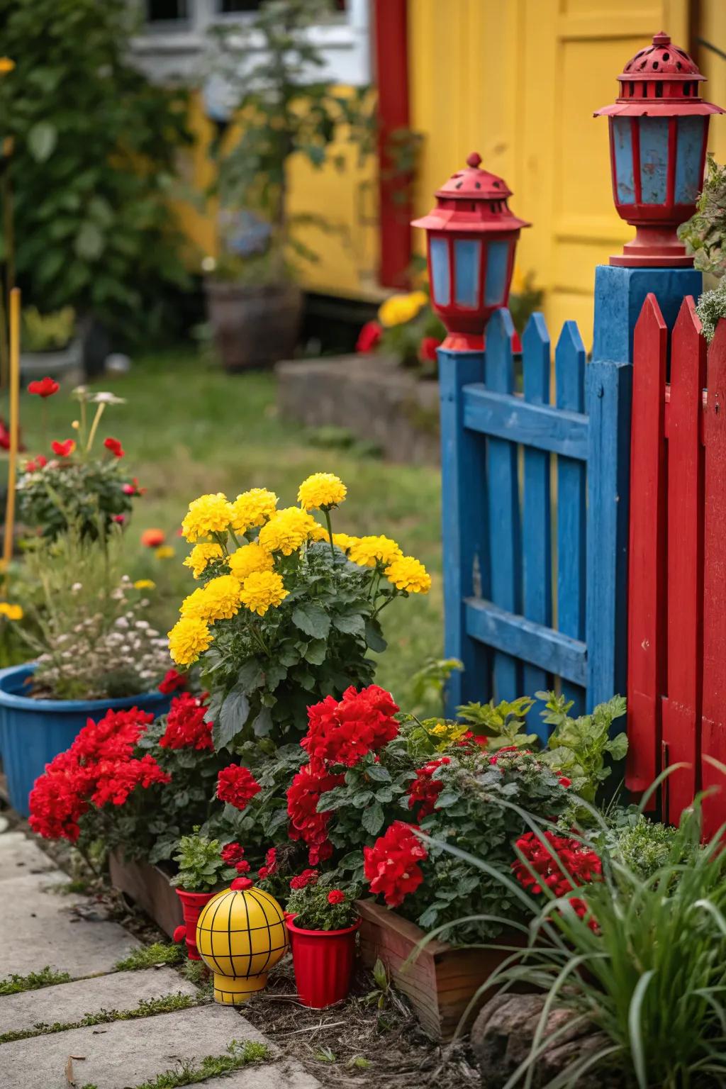 Vibrant colors transforming a small garden into a lively space.