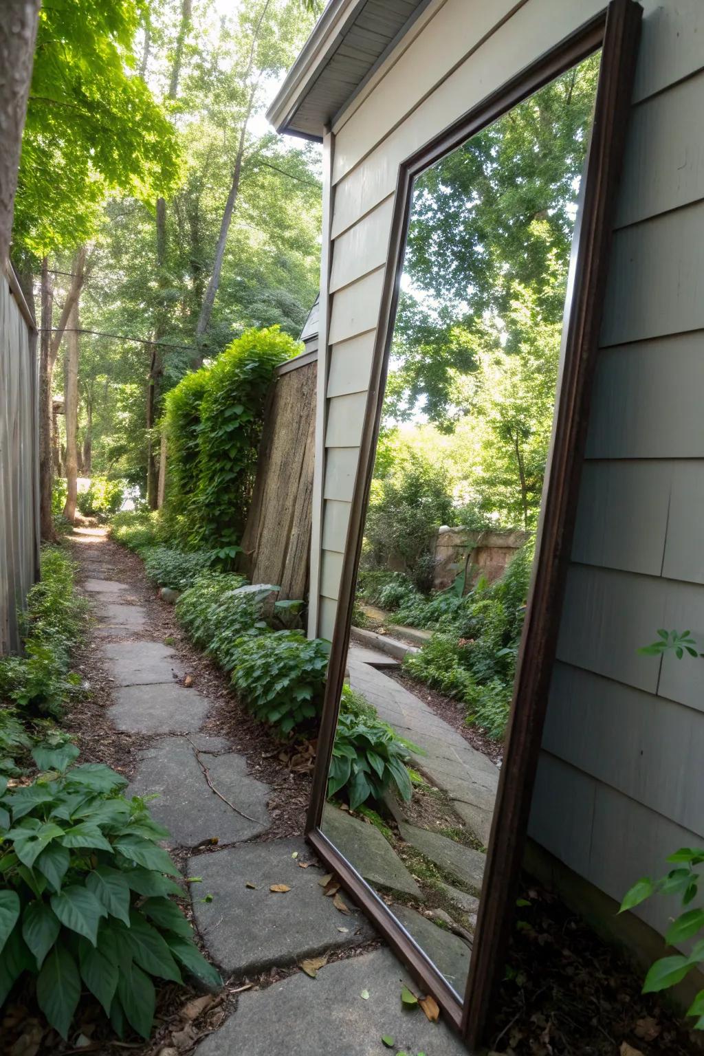 Mirrors can create the illusion of a larger space.