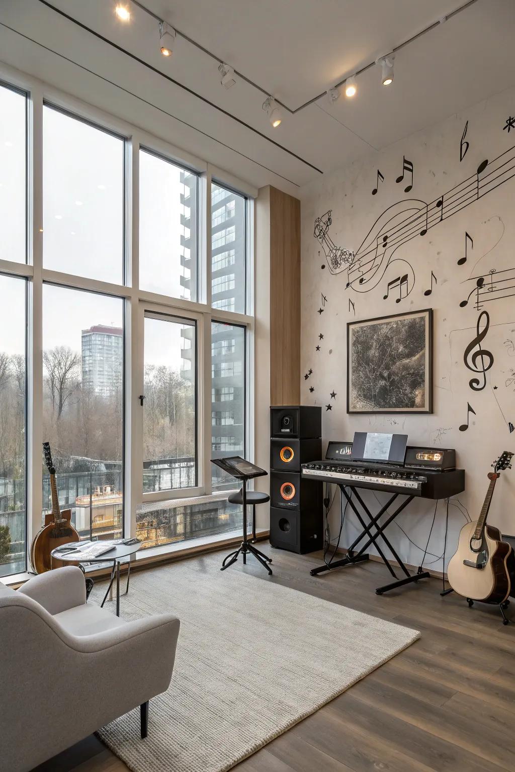 Seamless technology enhances the function of the room.