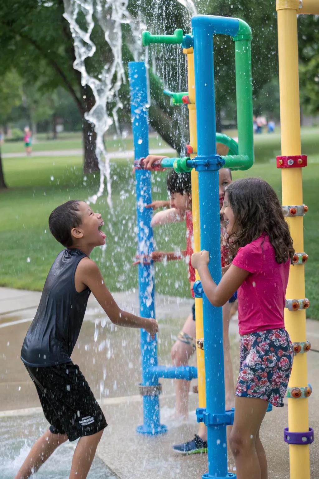 Stay cool with a creative water wall.