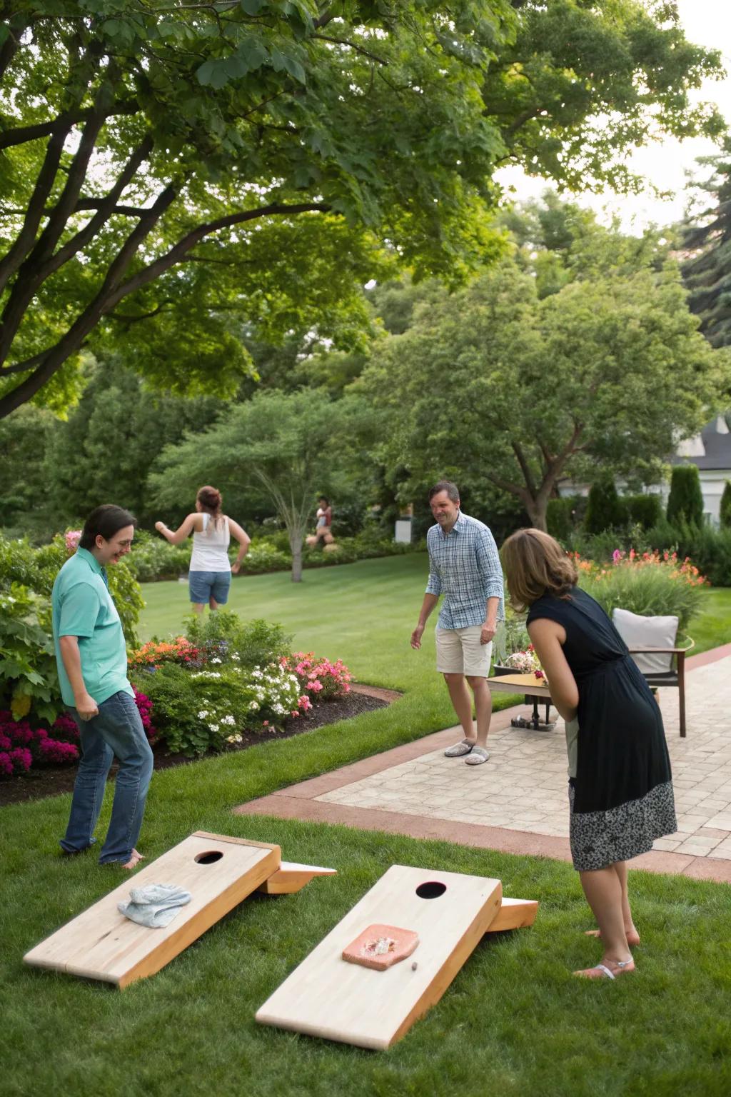 Joyful outdoor games bring amusement and laughter to your Thanksgiving gathering.