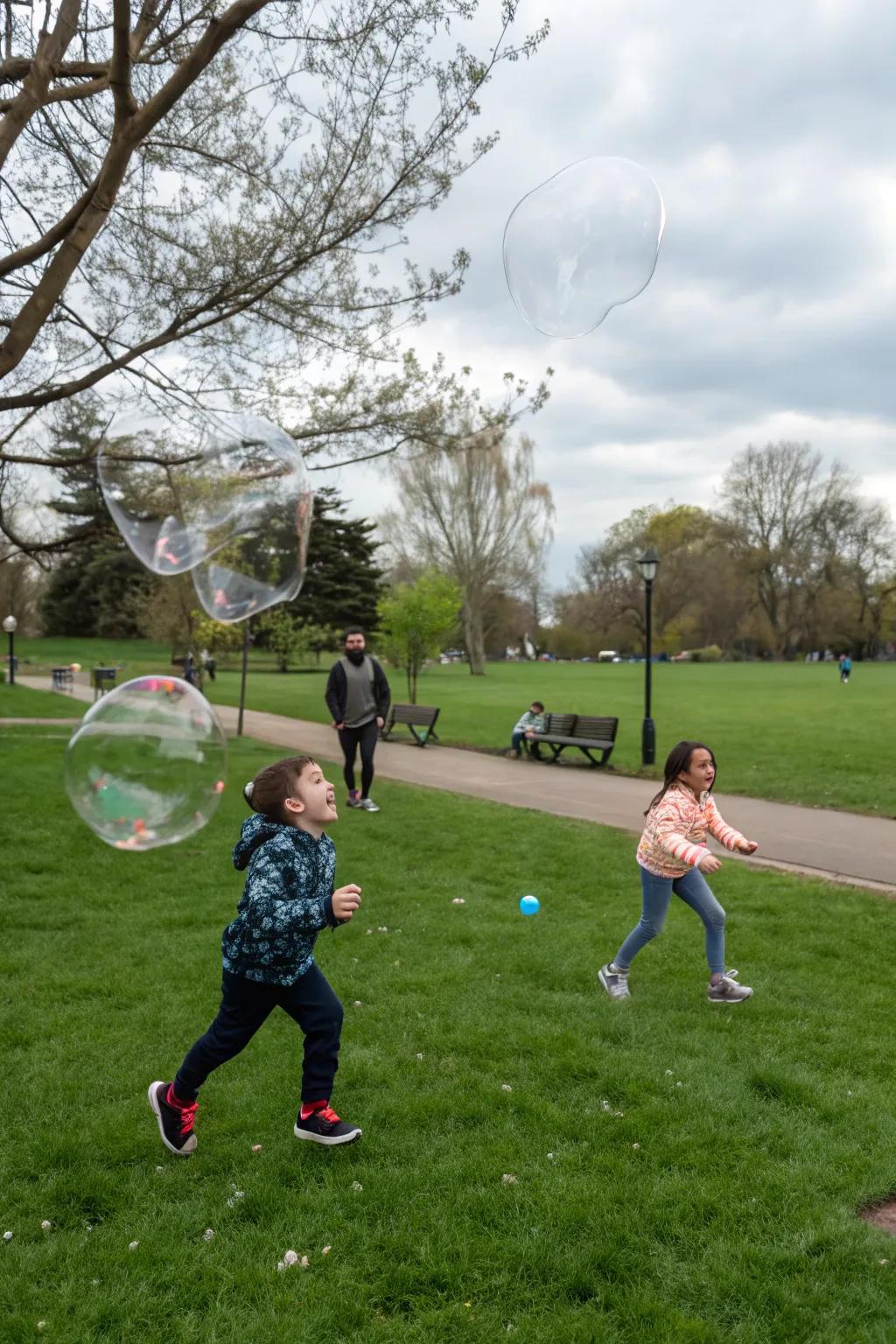A bubble fun spot adds magic and excitement for children.