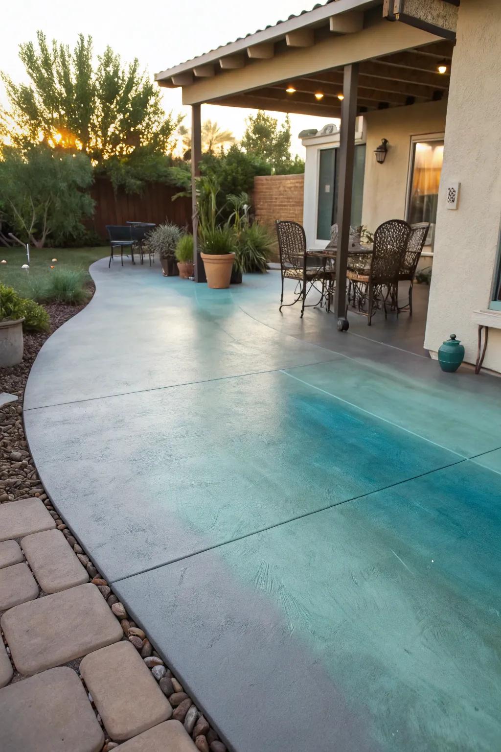 Gradient effects add depth and dimension to your patio.