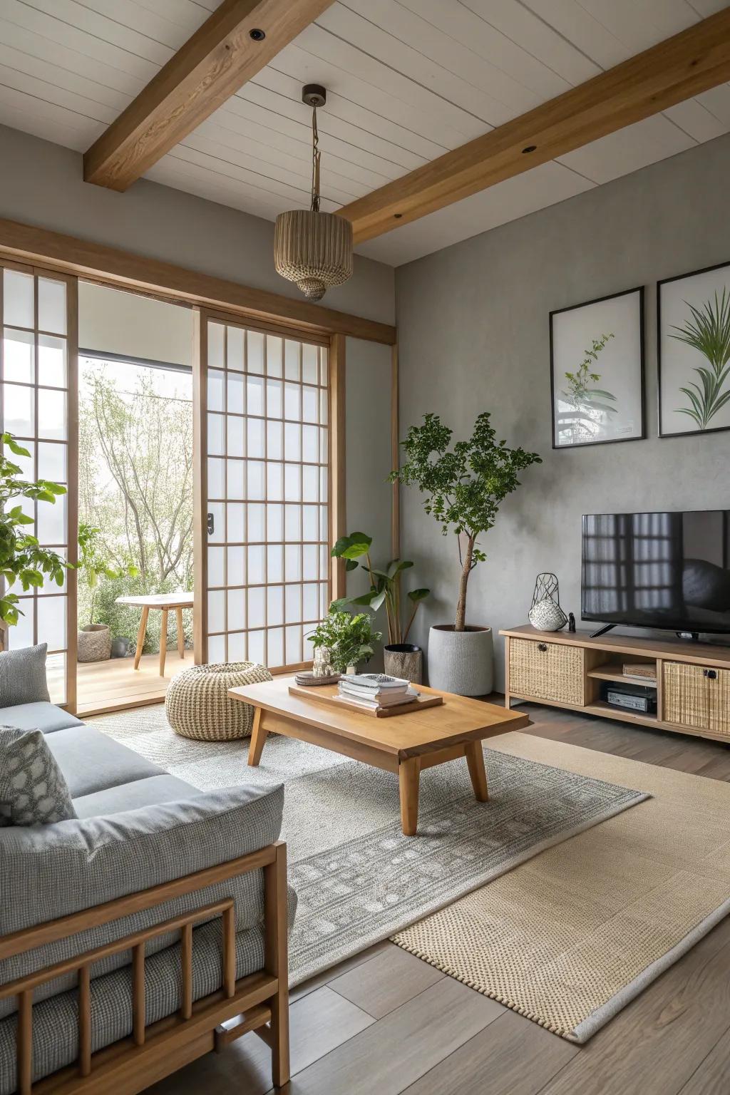 Japandi style merges minimalism with tranquility.