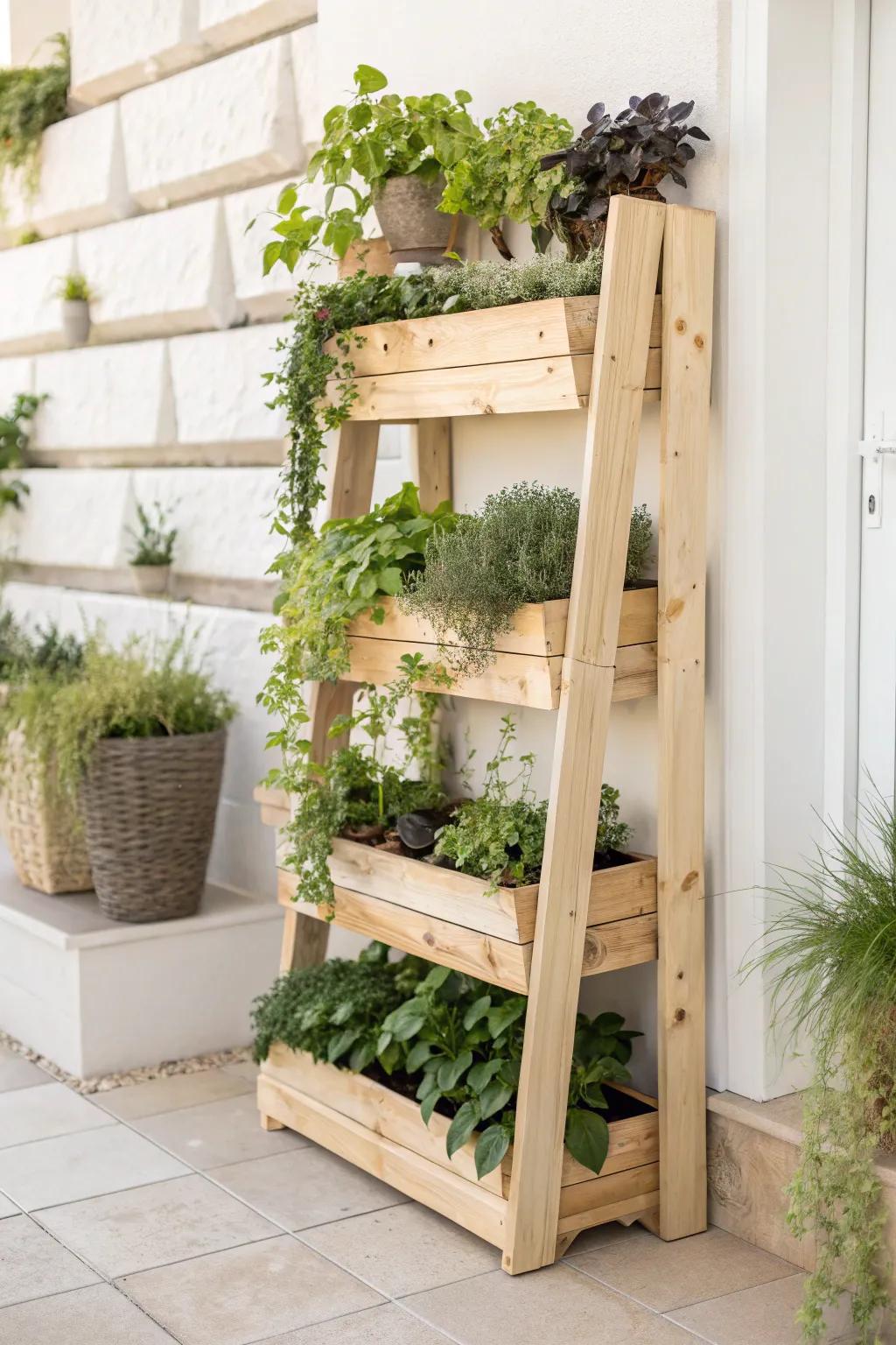 Elevate your gardening game with a chic vertical garden bed – perfect for small spaces and abundant greenery!