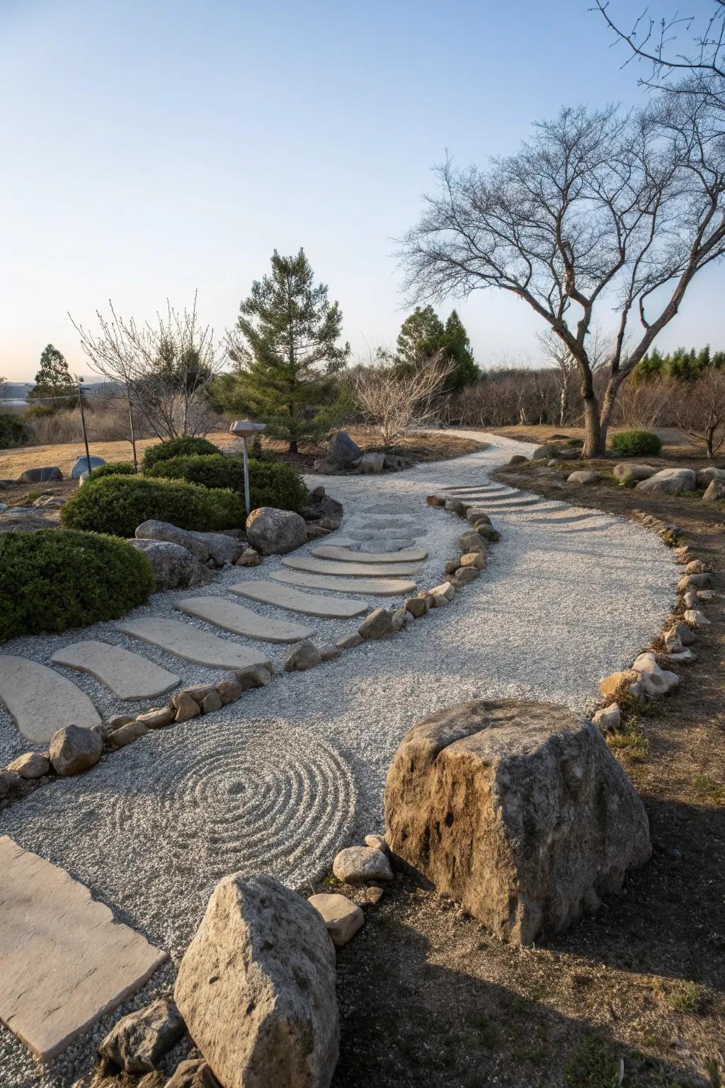 A pathway that invites visitors to explore every corner of the garden.