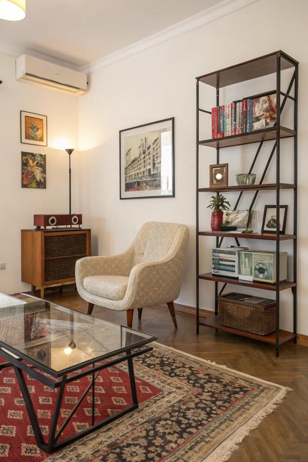 A timeless room with a mix of old and new decor.