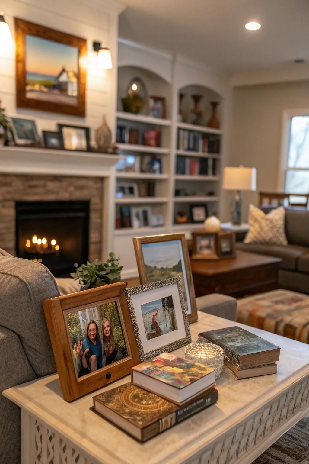 Personal touches make the living room uniquely yours.