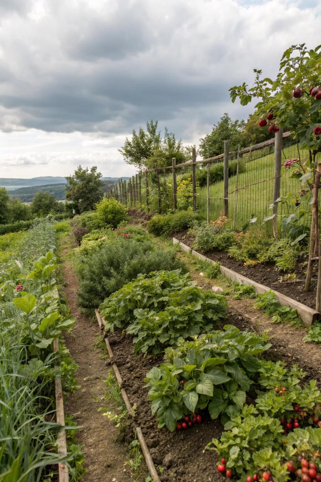 Edible plants provide beauty and a delicious crop.