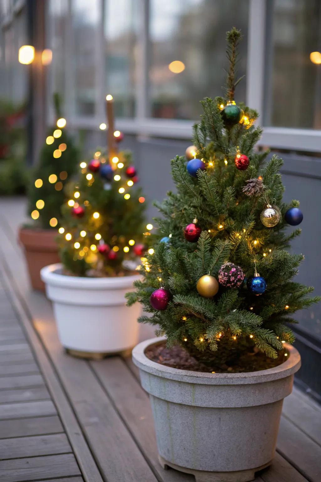 Mini trees bring a big dose of holiday spirit.