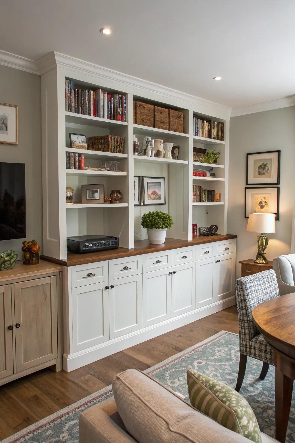 Height utilization freeing up floor area.