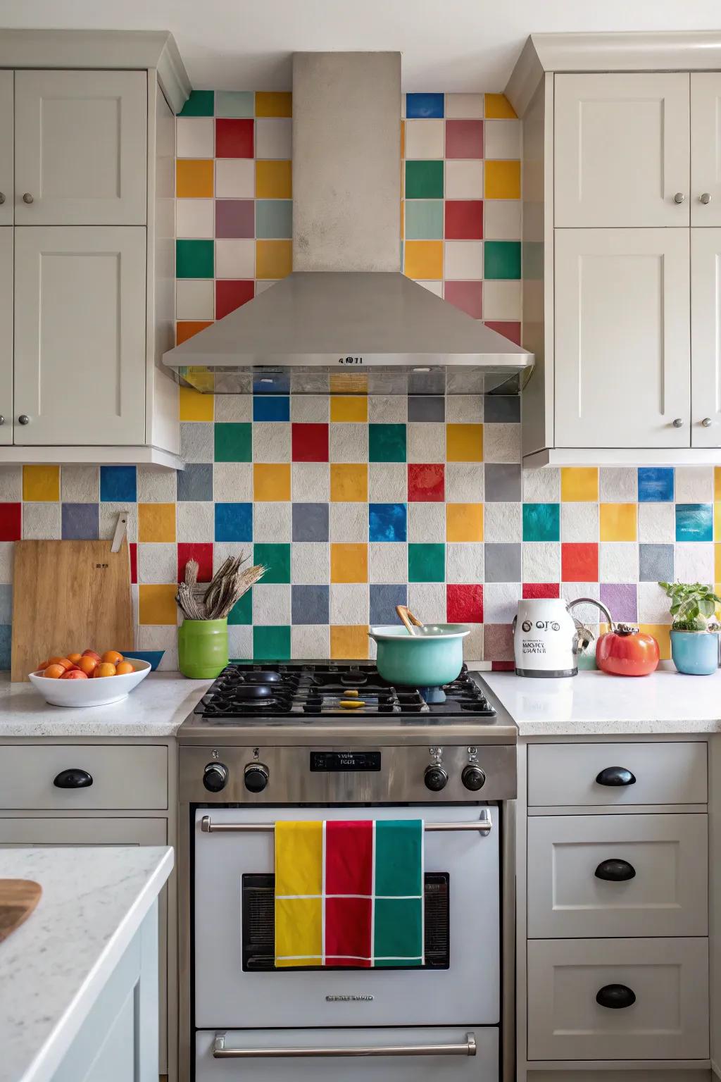 Checkerboard patterns add playfulness and style.