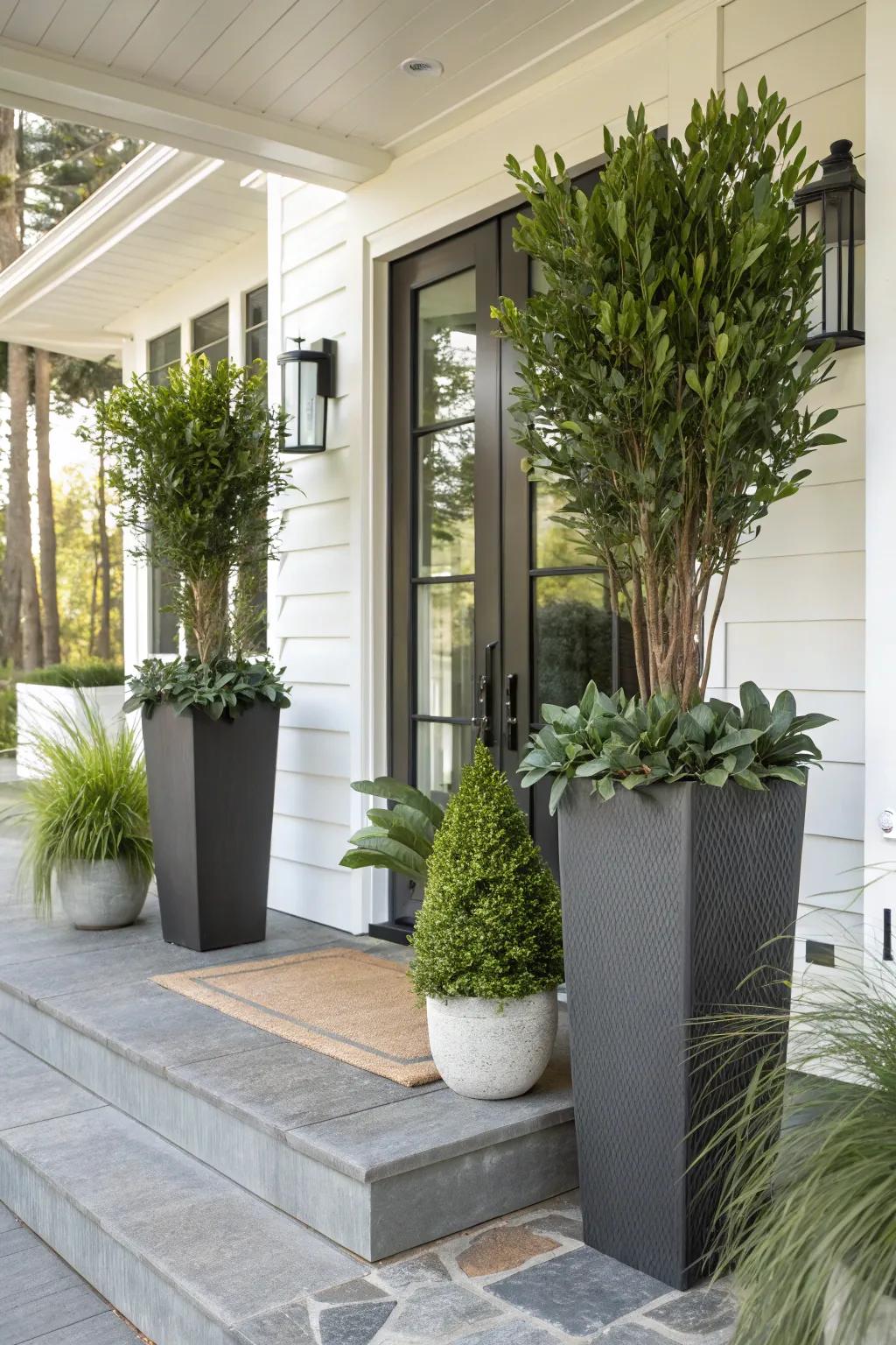 Faux plants offer greenery without upkeep.
