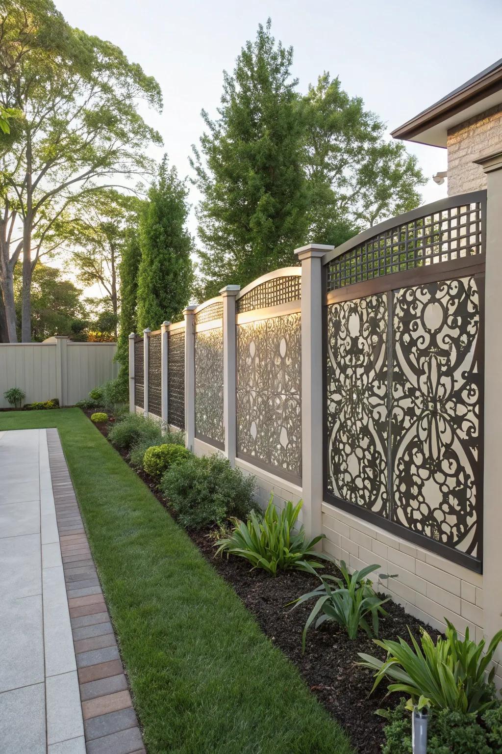 Ornamental steel panels inject a modern elegance.