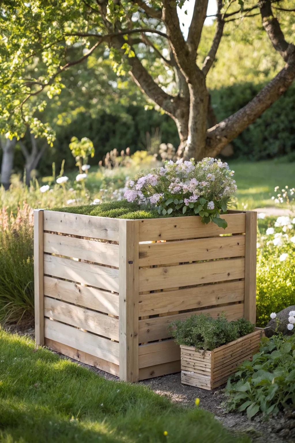 Transform your garden with a charming DIY compost bin that blends sustainability with minimalist elegance.