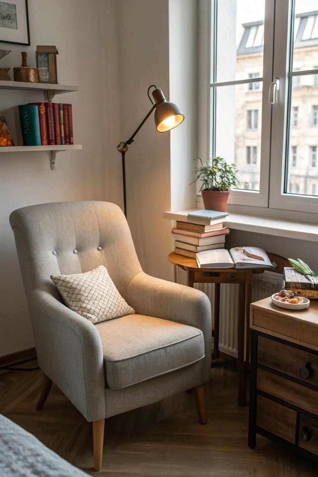 Cozy corners can give you a personal escape in your studio.