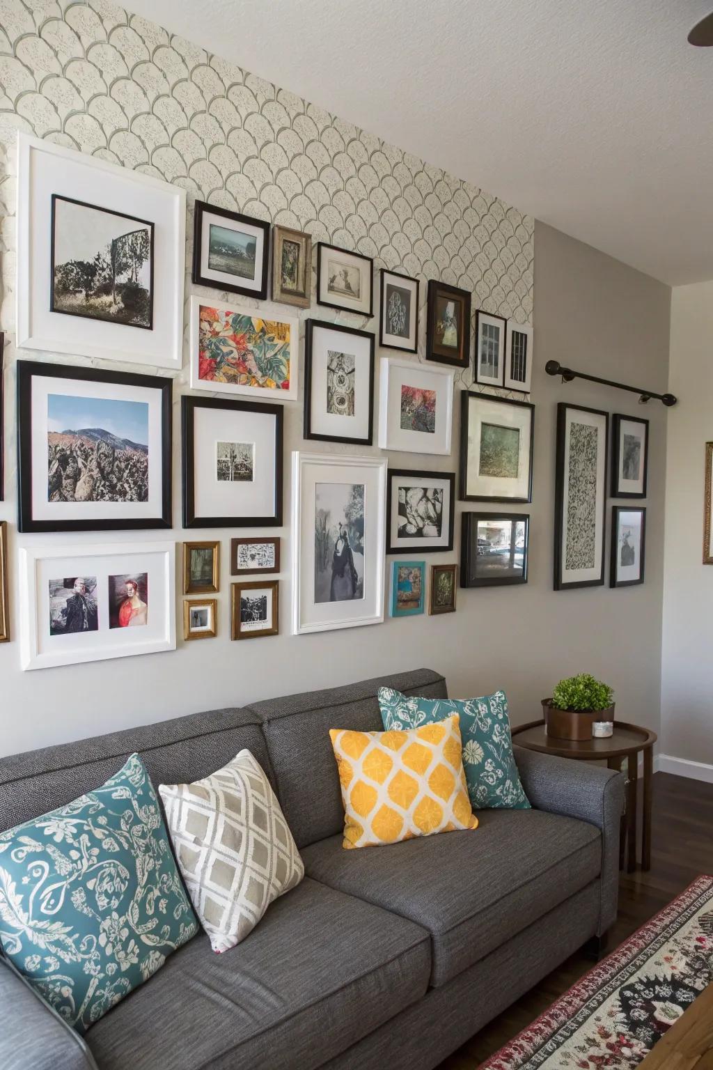 Personalize your space using a gallery of image holders.