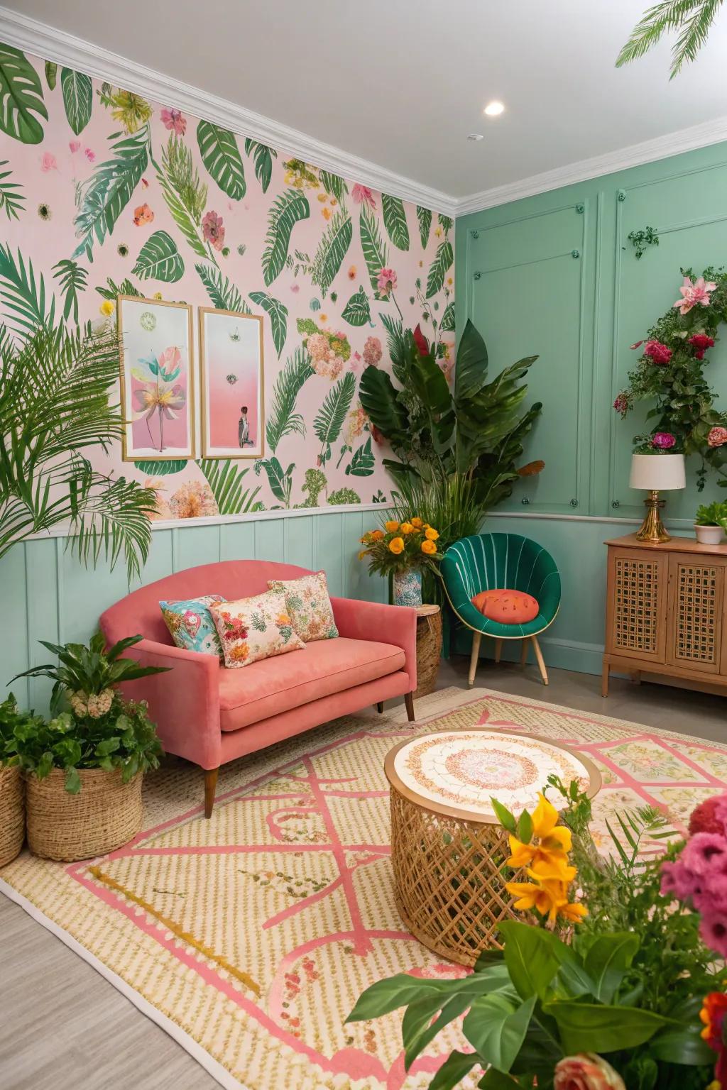 A tropical vacation ushers paradise into your abode.