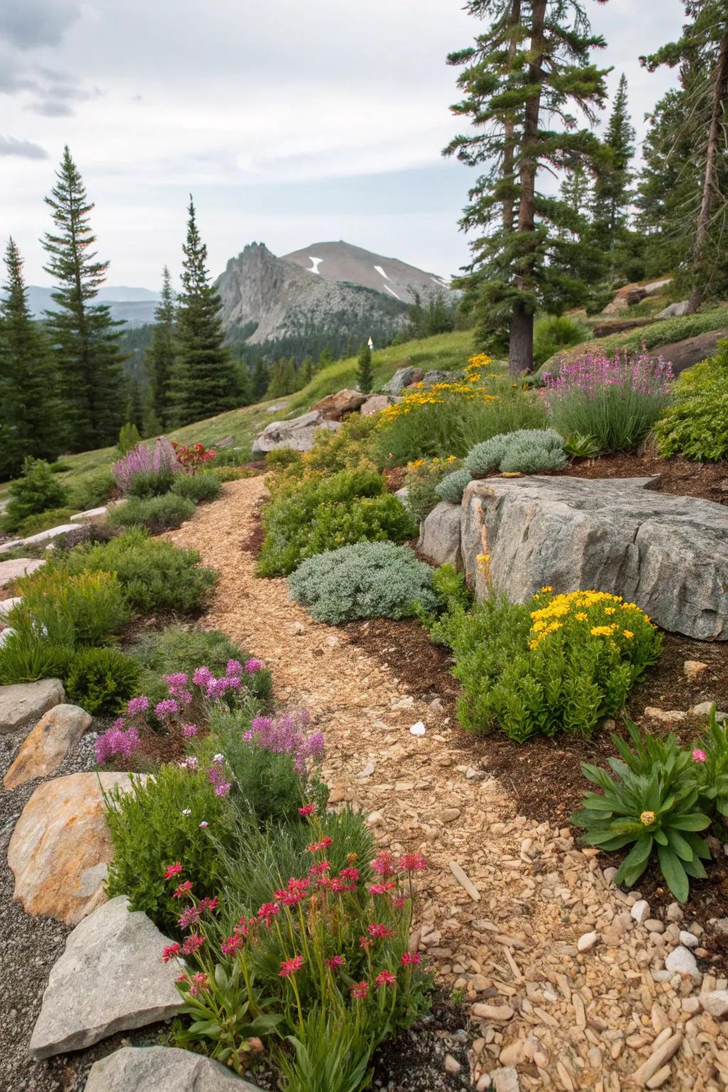 Enhancing beauty with gravel.