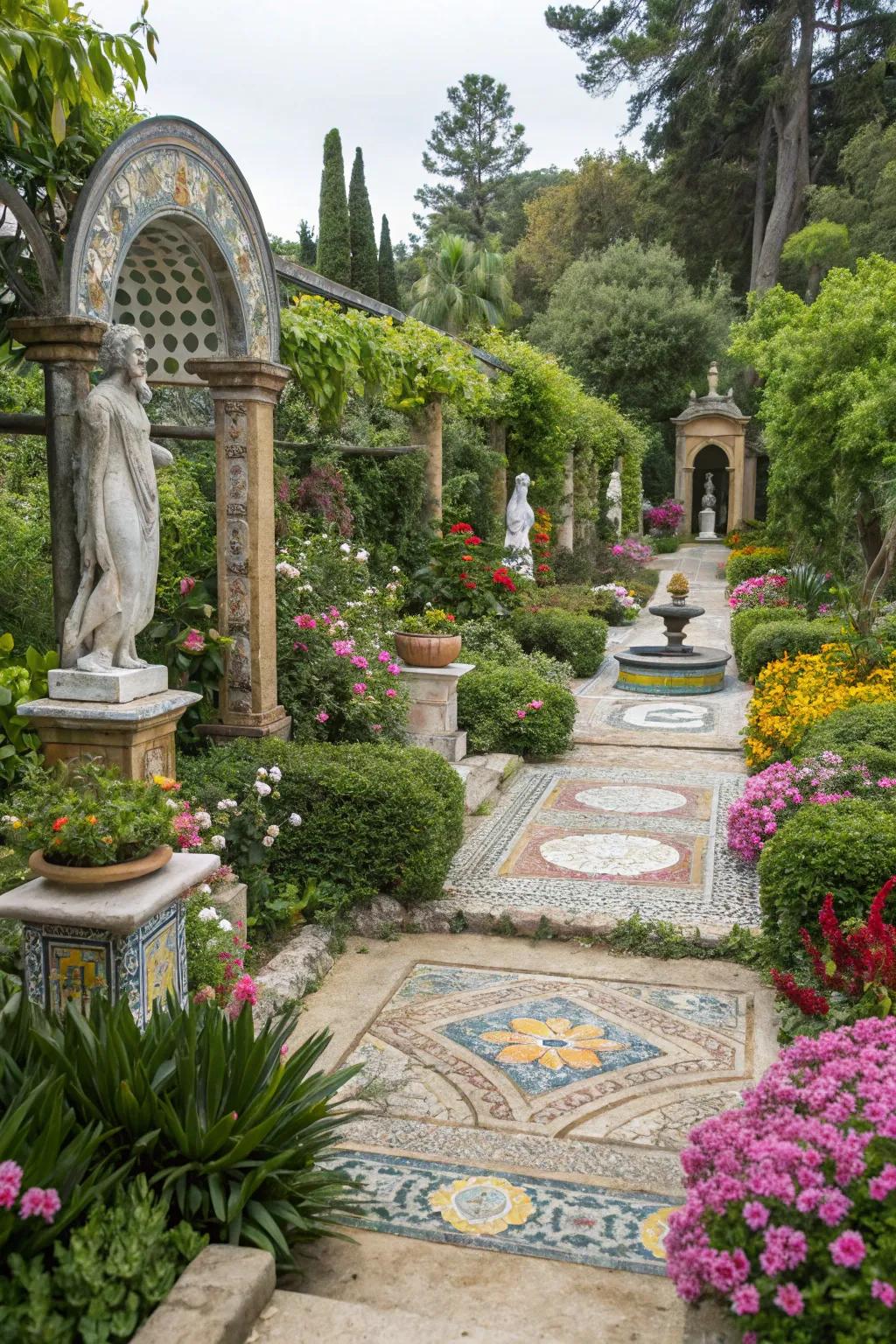 Creative touches giving the garden personality.