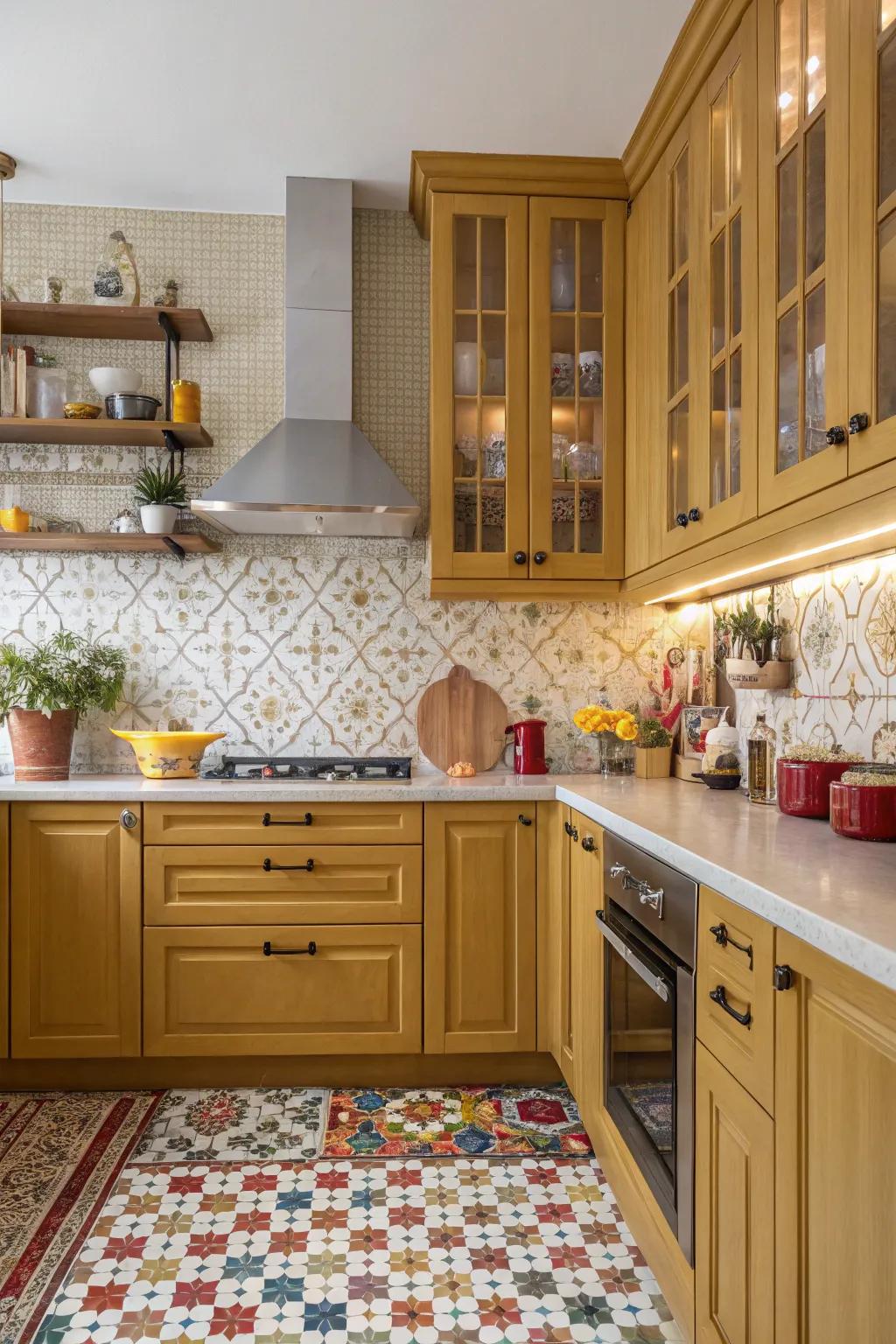 Playful designs bring a lively vibe to the kitchen.