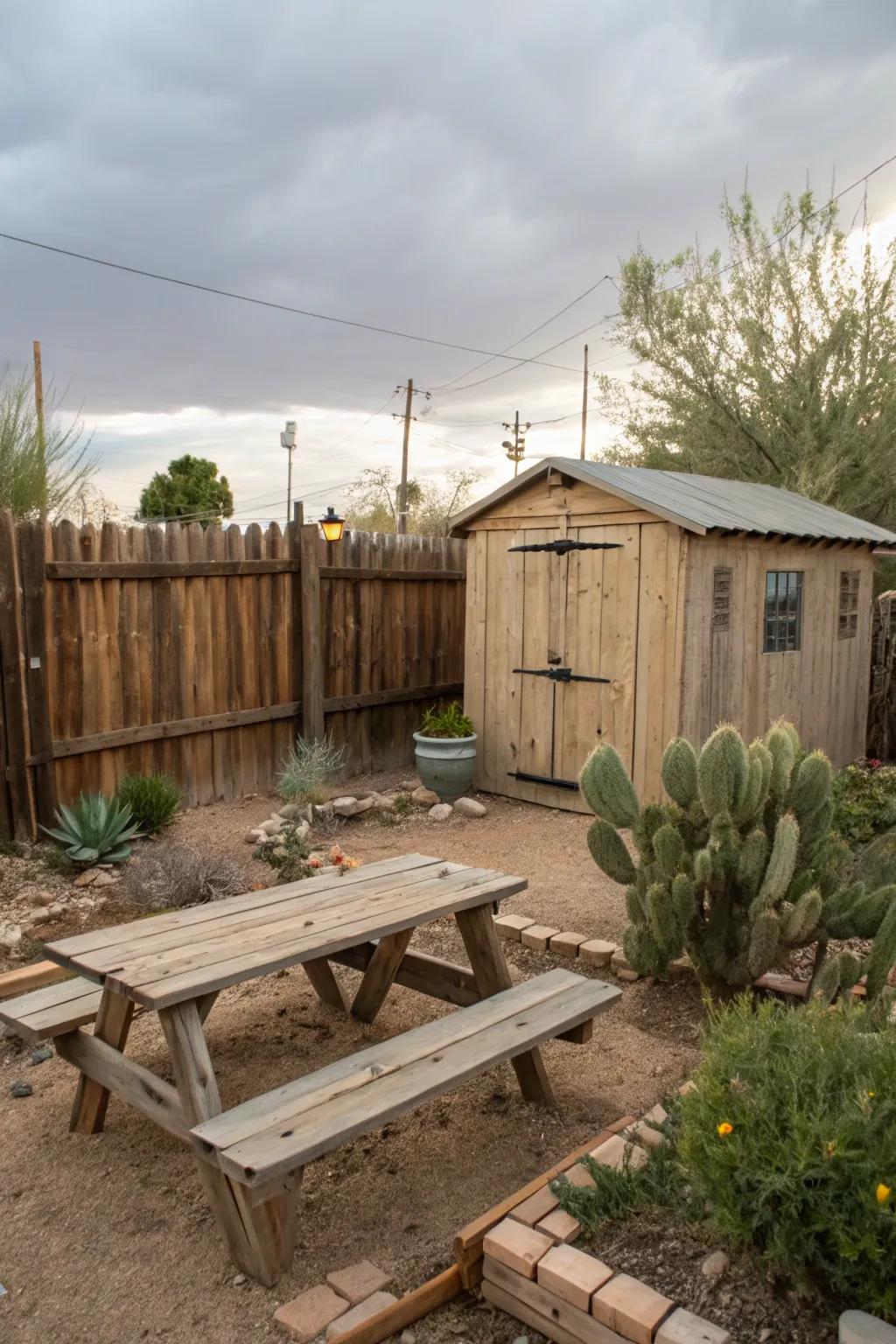 Add rustic charm with eco-friendly reclaimed wood elements.