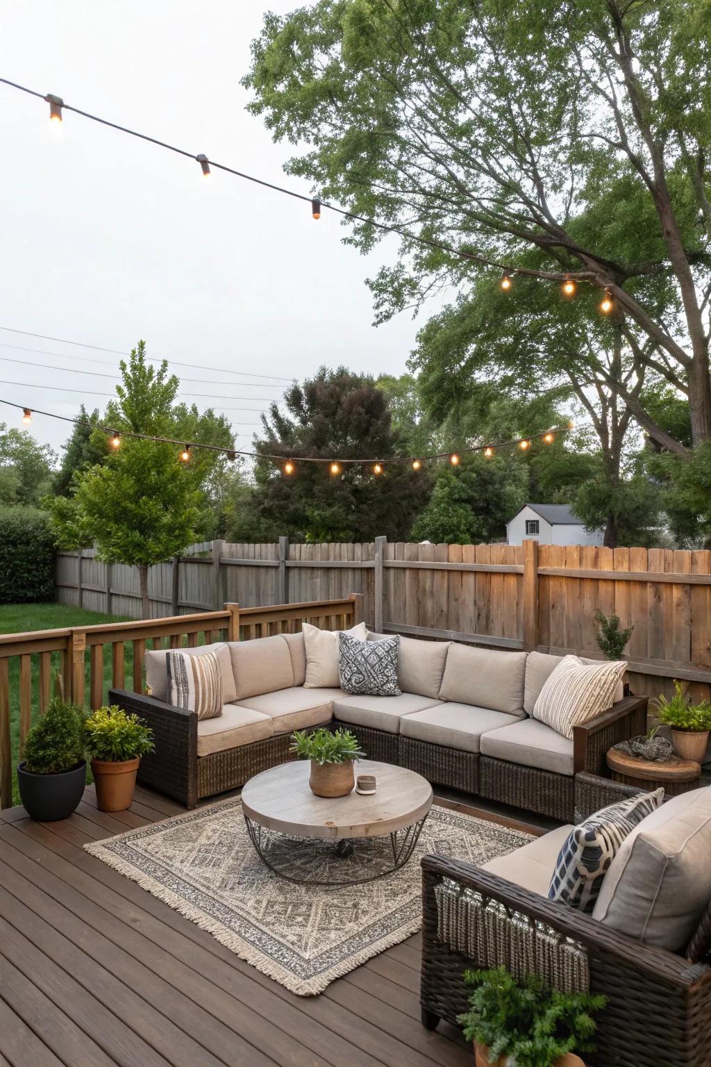 A raised deck elevates your outdoor experience.