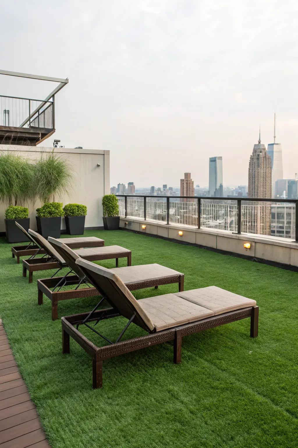 A rooftop transformed into a green sanctuary.