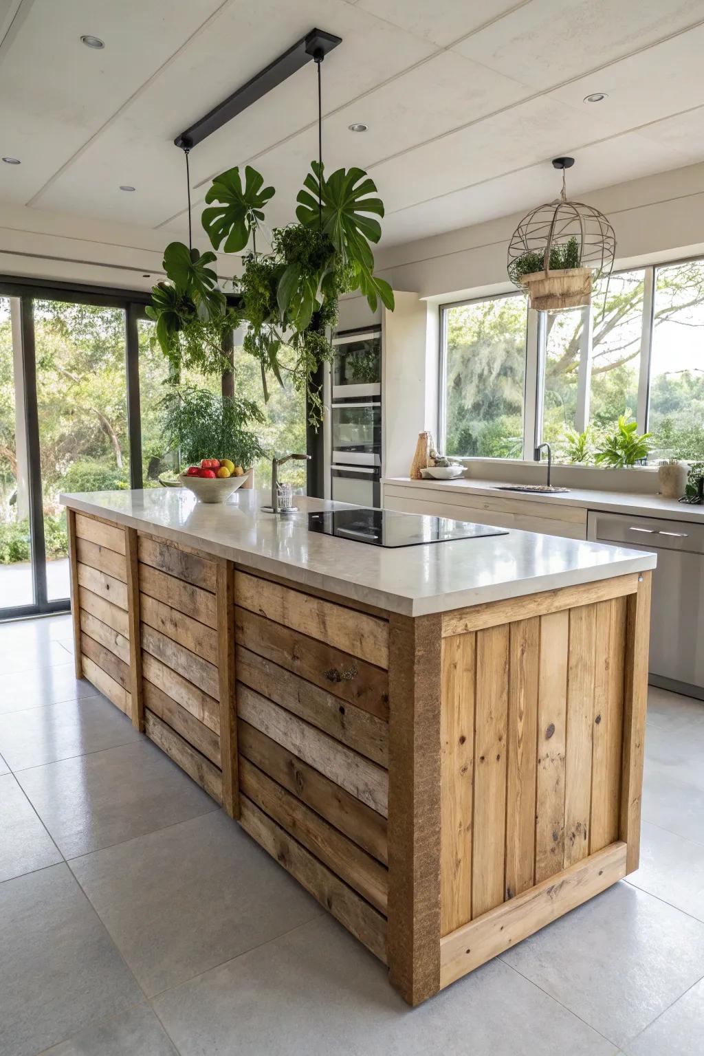 Eco-friendly materials create a responsible and beautiful kitchen.