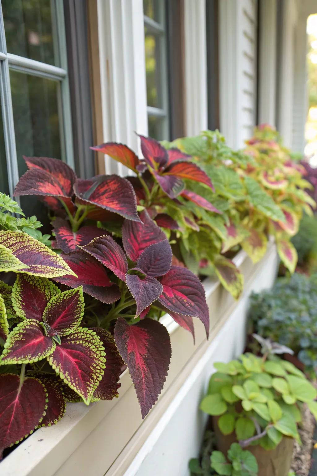 Coleus offers vibrant foliage for a pop of color.