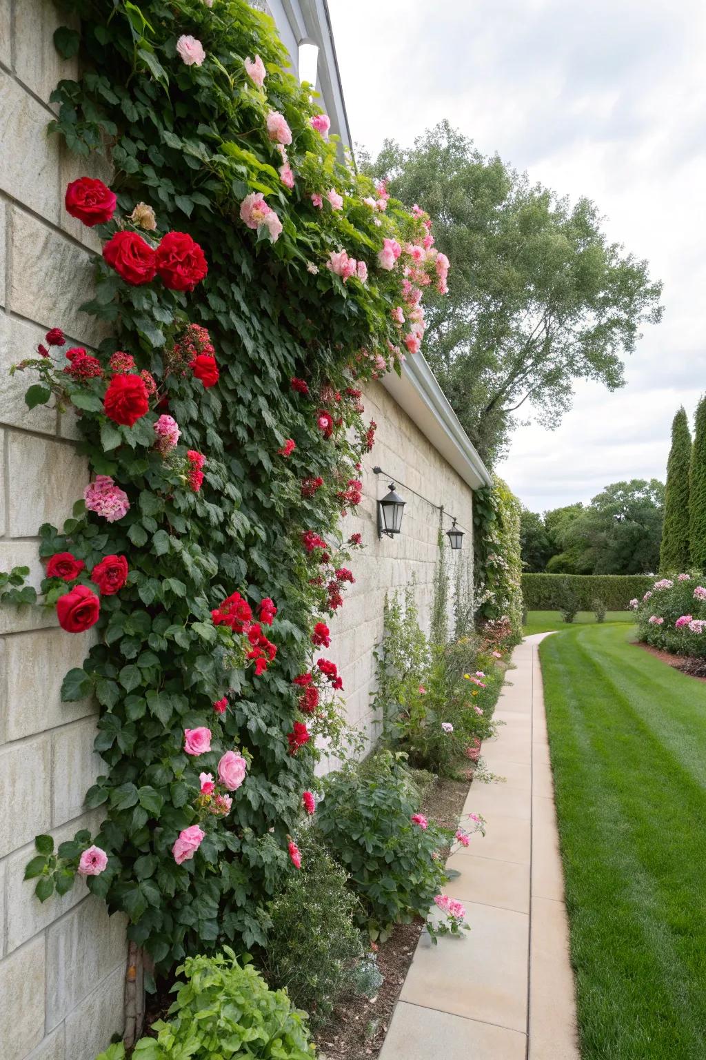 Vertical gardens maximize space and aesthetic appeal.