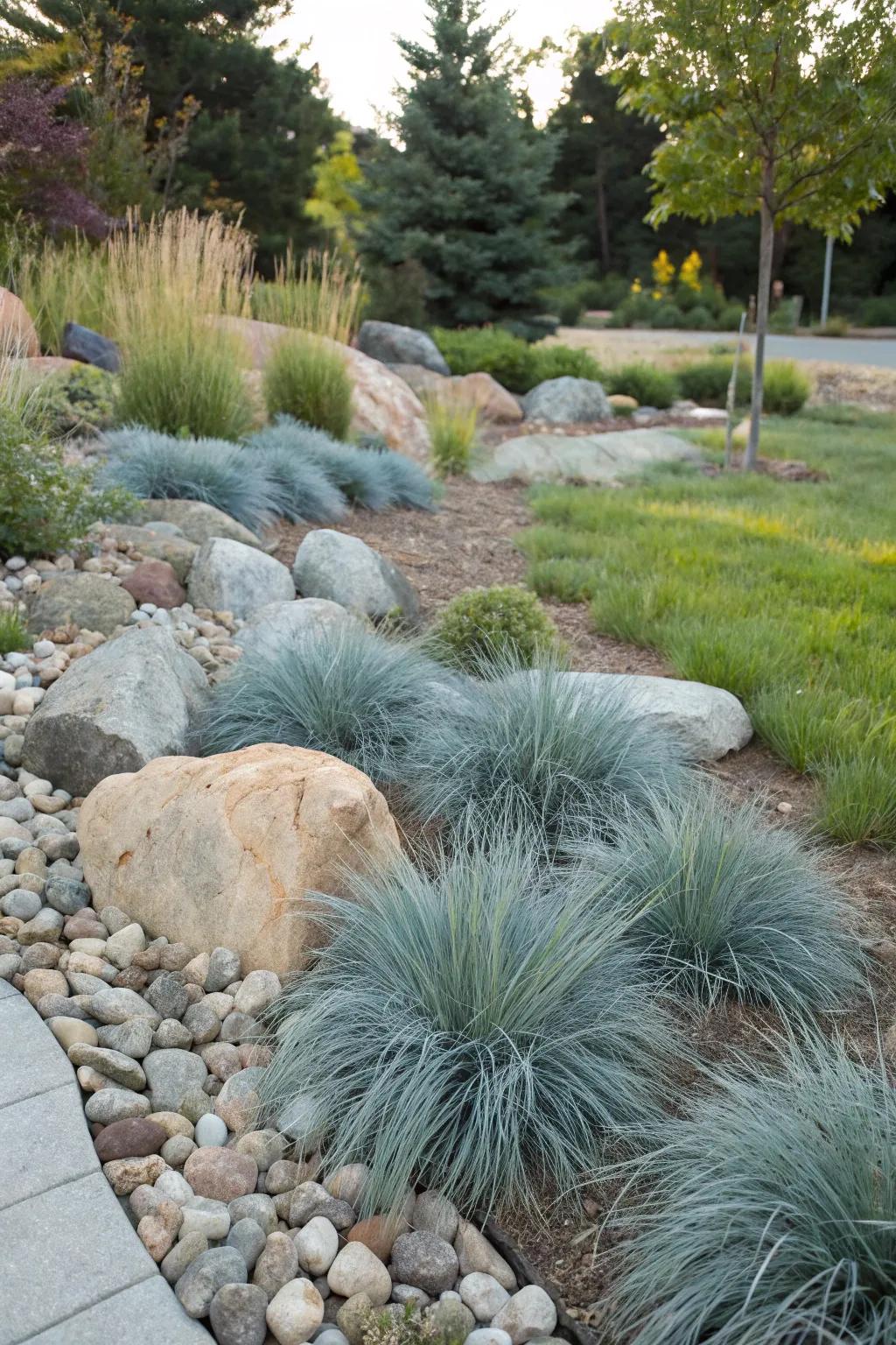 Glacier Blue softens the edges of a rock scape beautifully.