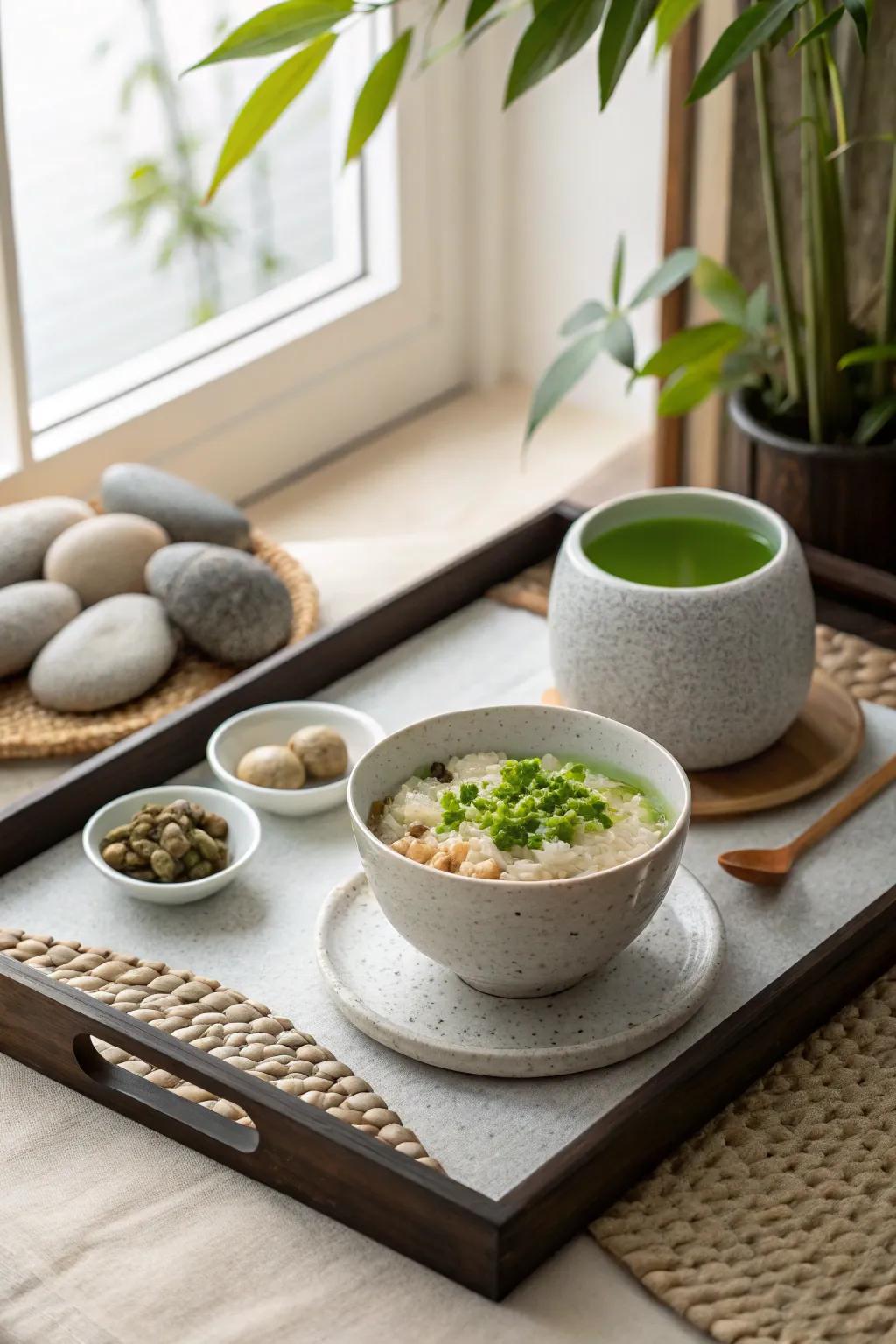 Discover tranquility with a Zen garden breakfast.