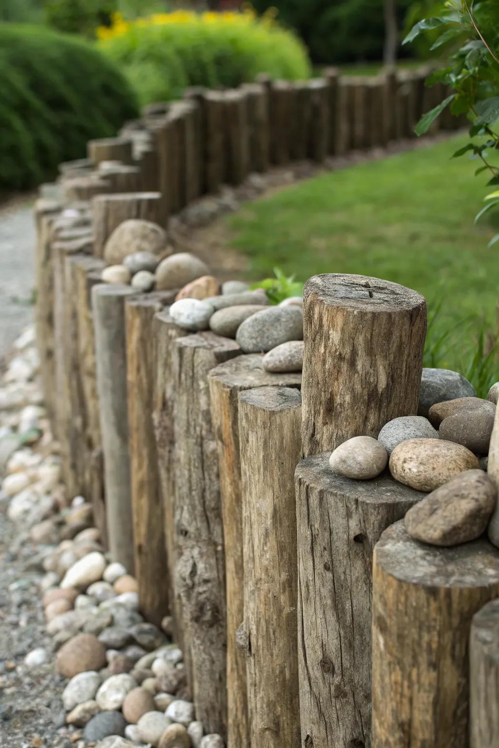 Rustic Elegance: Crafting Boundaries with Nature's Elements