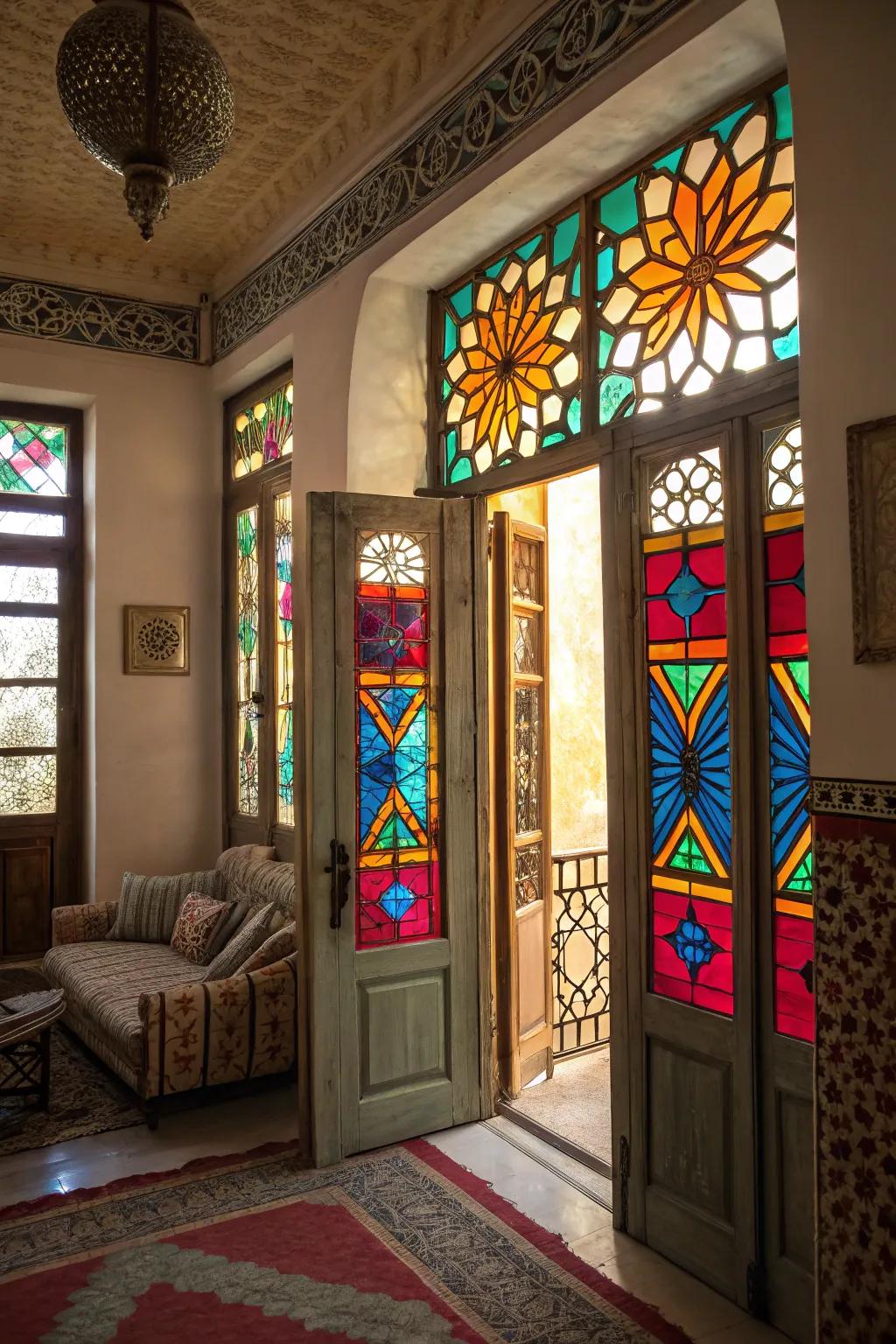 Bright glass pieces bring color and personality.