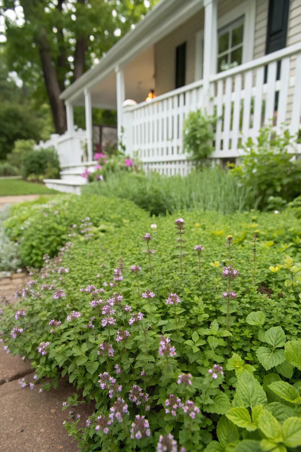 Edible ground covers fill spaces and suppress weeds effectively.