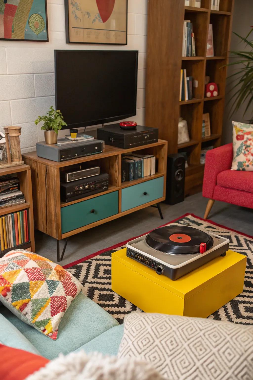 An eclectic entertainment hub combining diverse styles.