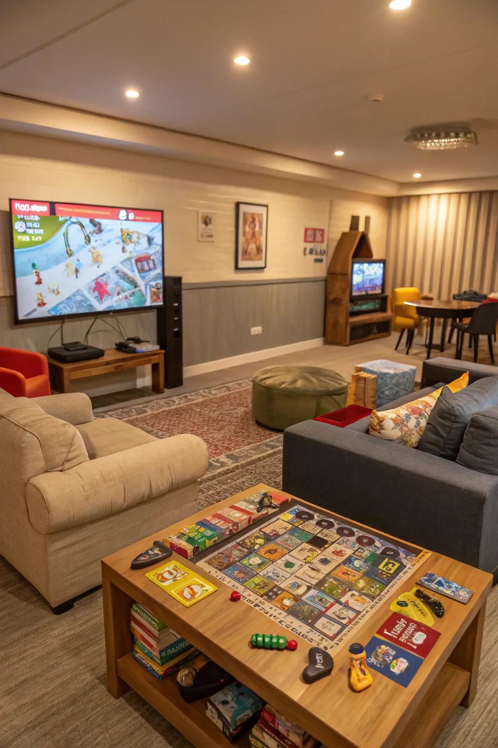 Encourage family bonding with an activity zone that suits everyone’s preferences and ages.