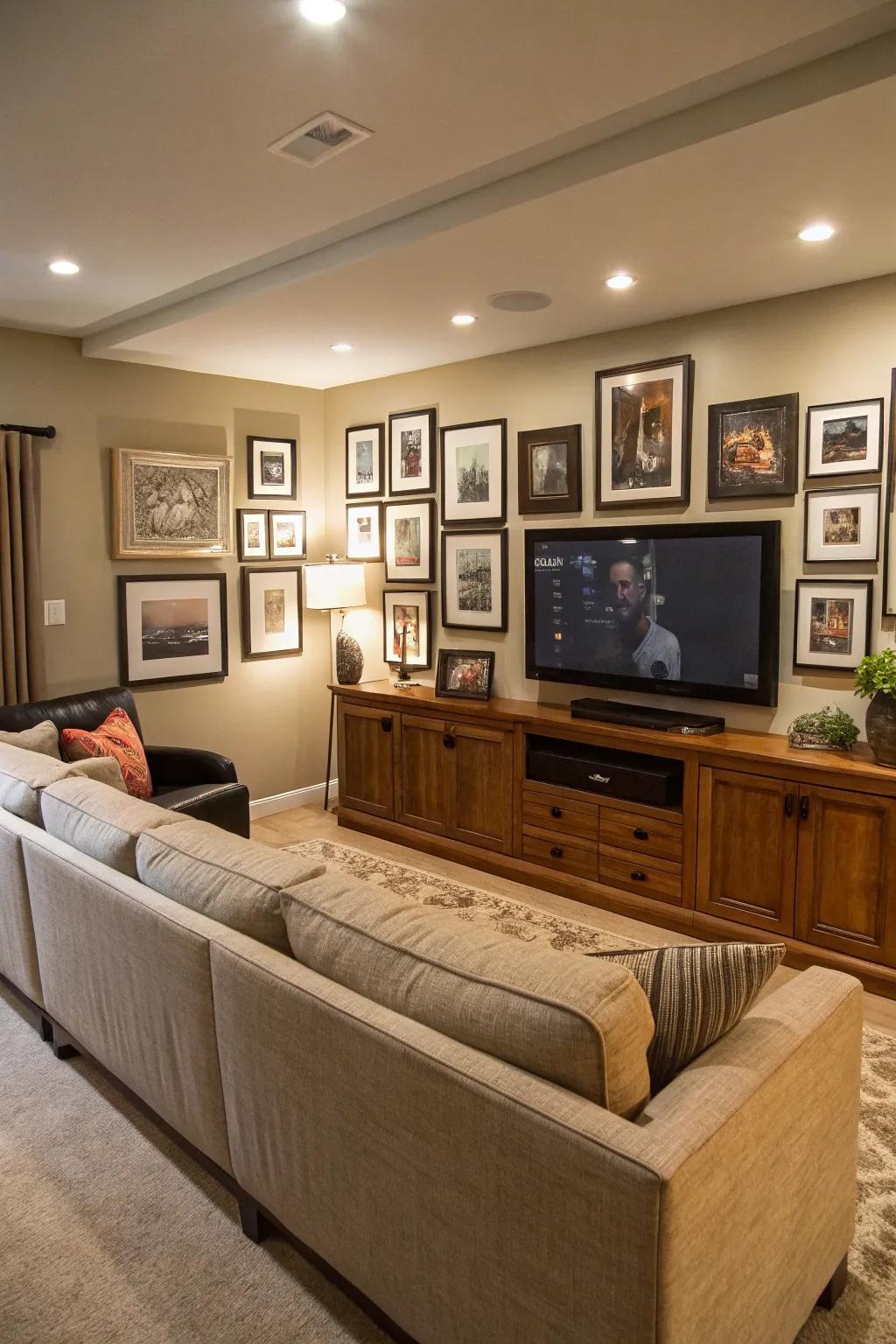 A gallery of images transforms the TV into a thoughtfully assembled decor element.