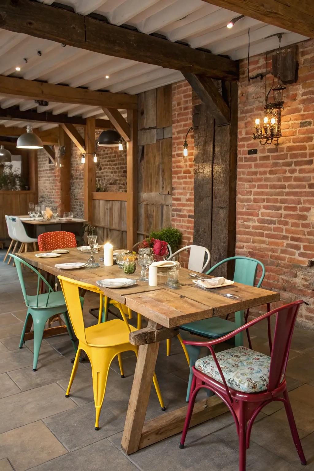 Mixing and matching decor adds personality and character.