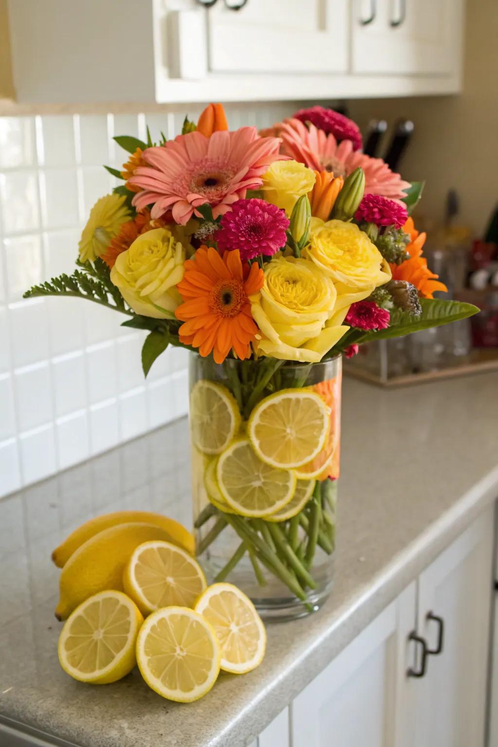 A citrus infused flowering composition.