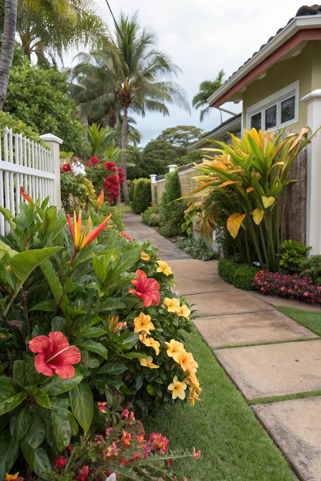 Tropical plantings can transform your garden into an exotic escape.