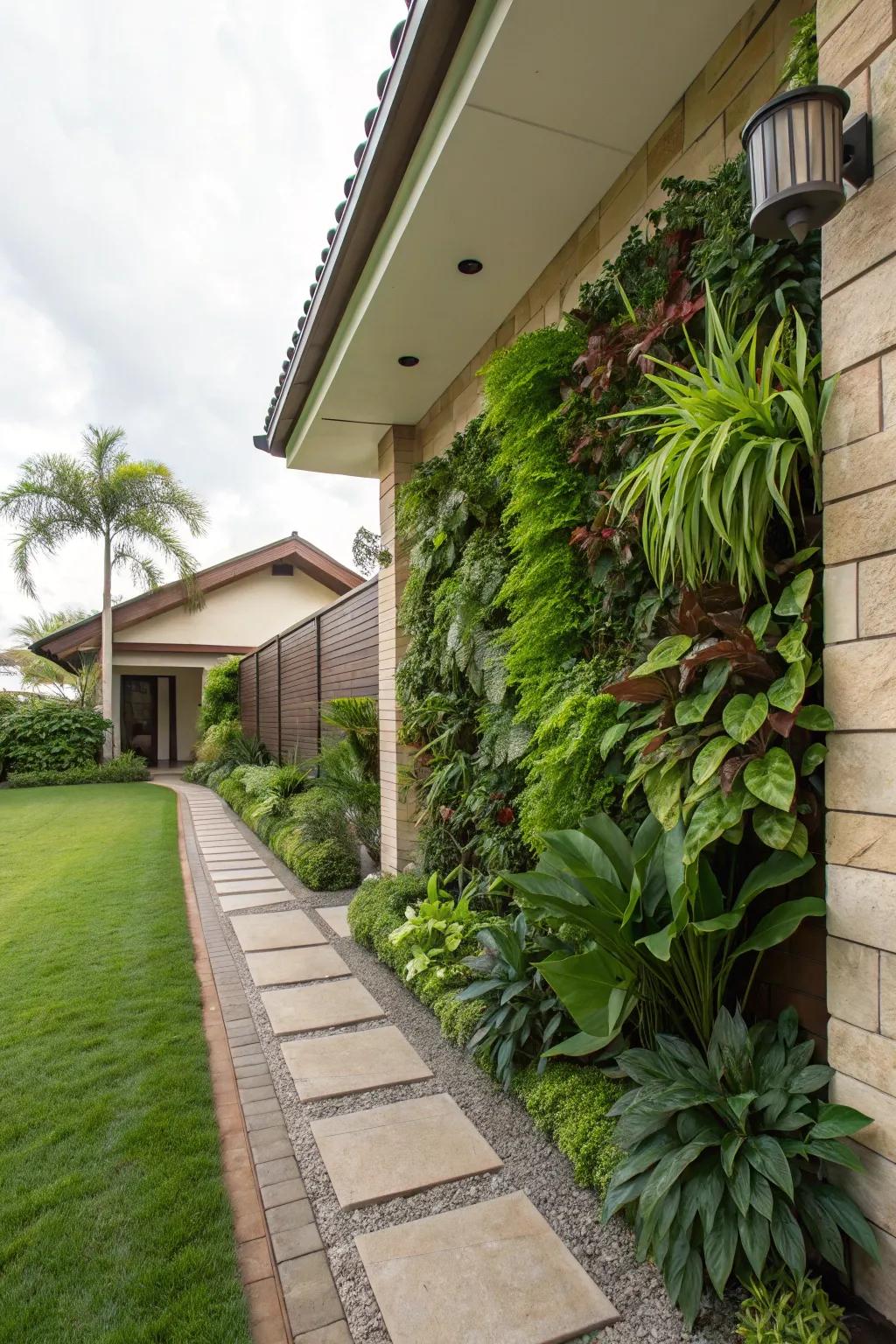Vertical gardens represent creative design, maximizing beauty in minimal space.