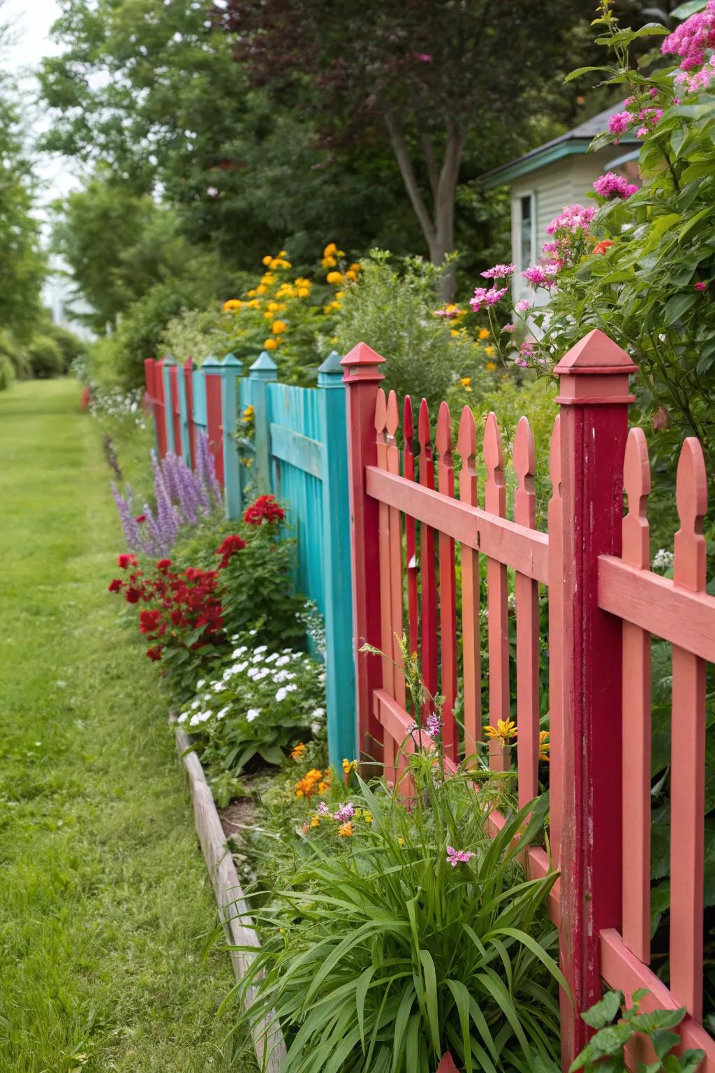 A painted fence has the ability to refresh and redefine your garden’s appearance.