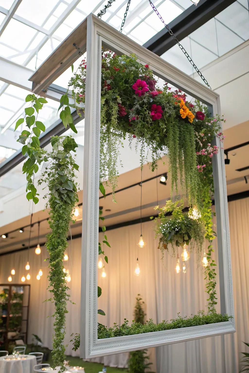Create living art with an artistic hanging frame.