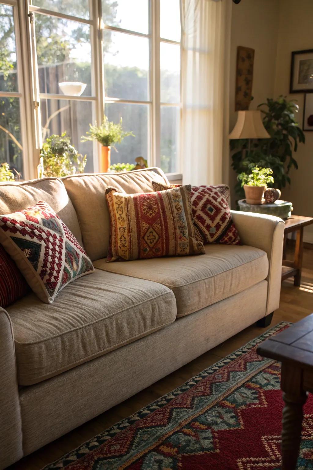 Cushions add comfort and a splash of style to your seating area.