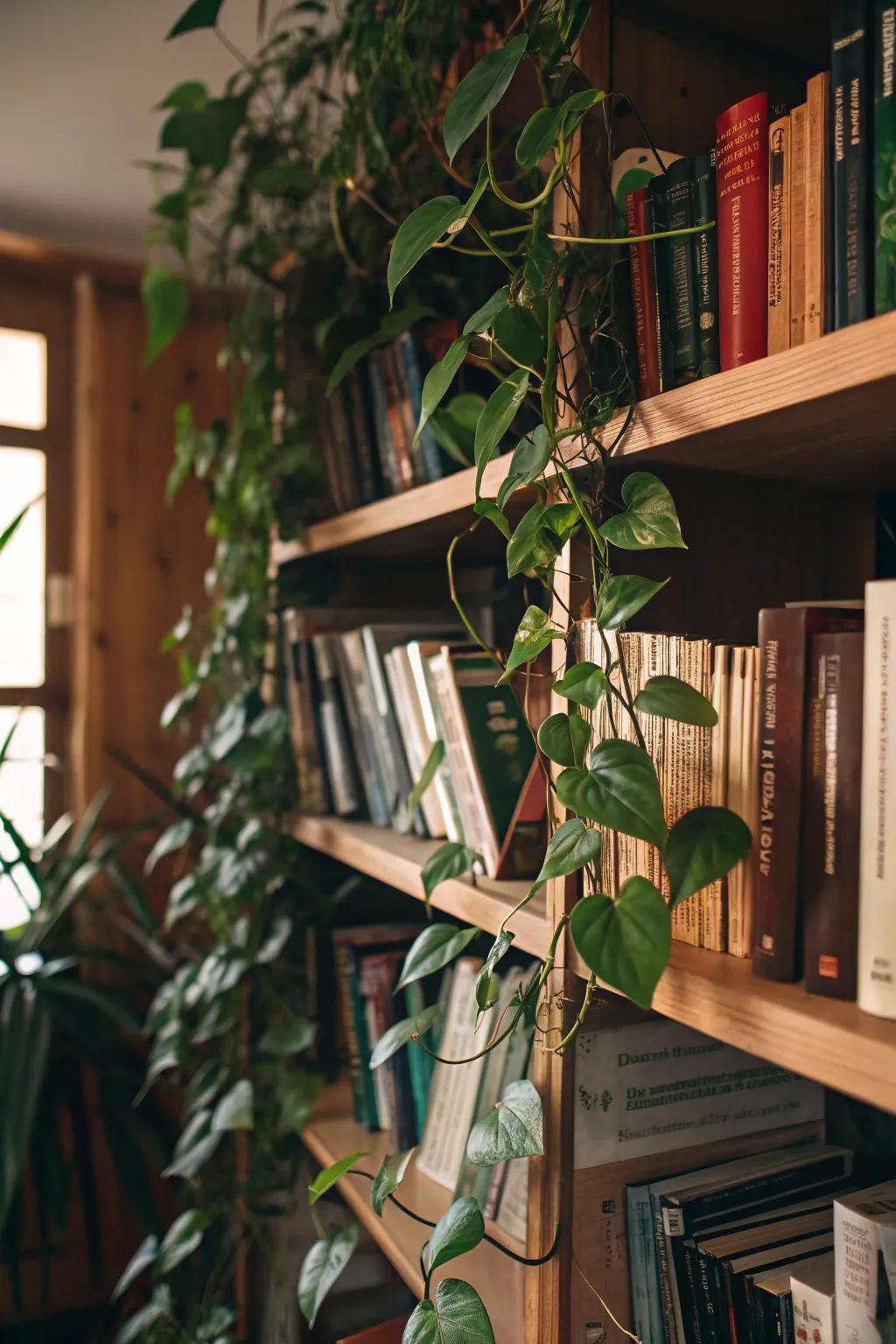 Transform bookshelves into green oases.
